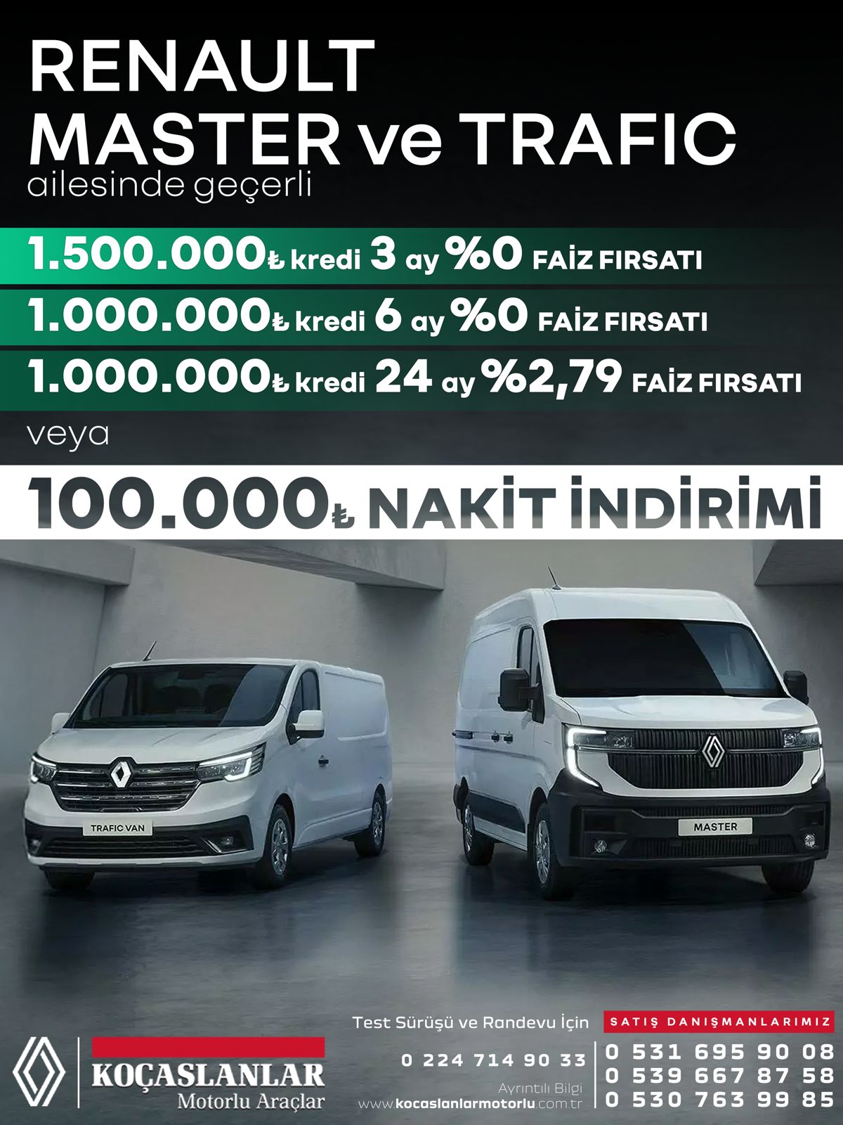 Renault Master ve Trafic Şubat Kampanyası 